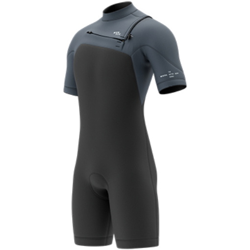 2026 Mystic Mens Motion 3/2mm Chest Zip Shorty Wetsuit 35000.270014 - Tidal Blue